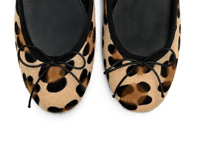 Ballerines leopard pointues best sale