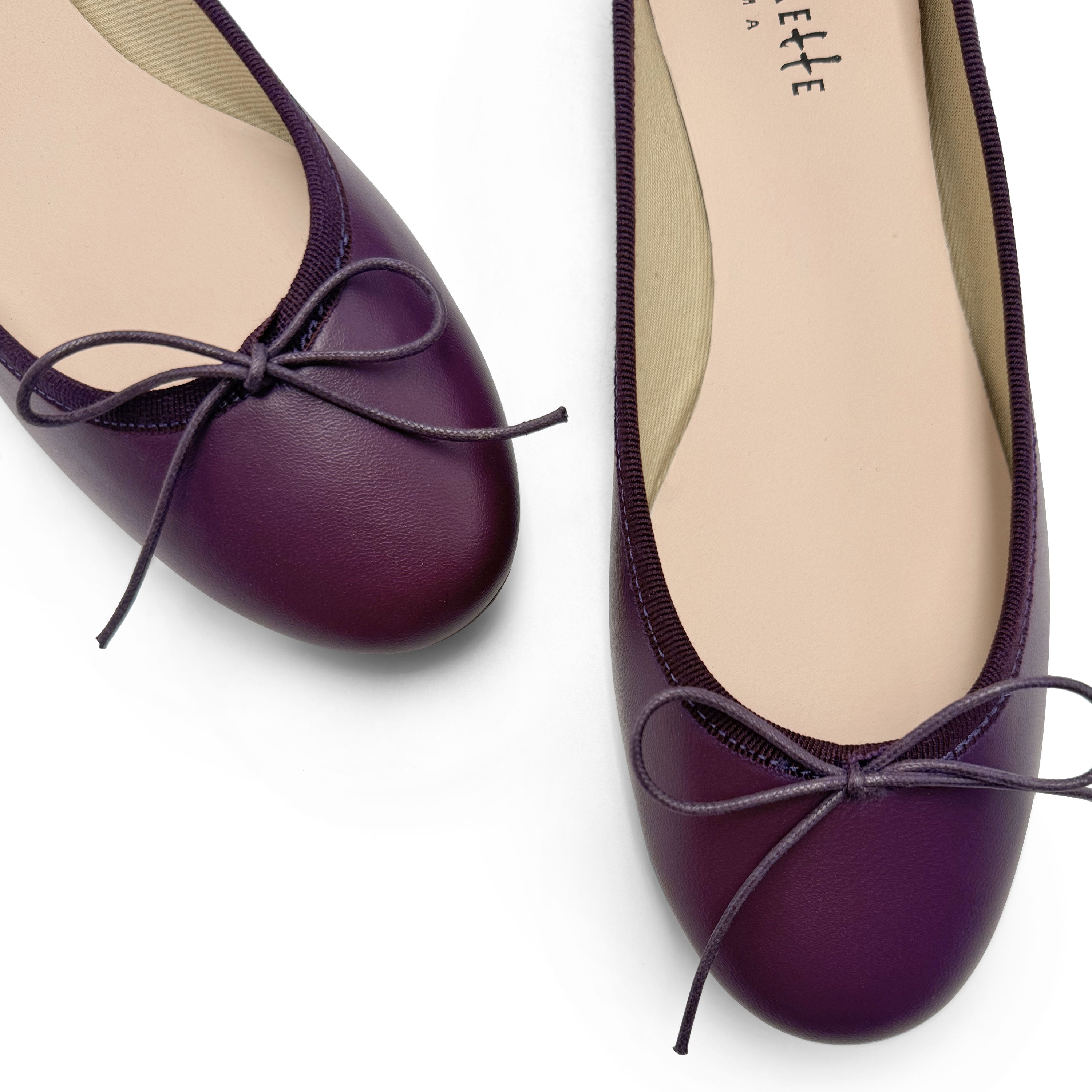 Ballerine in pelle viola