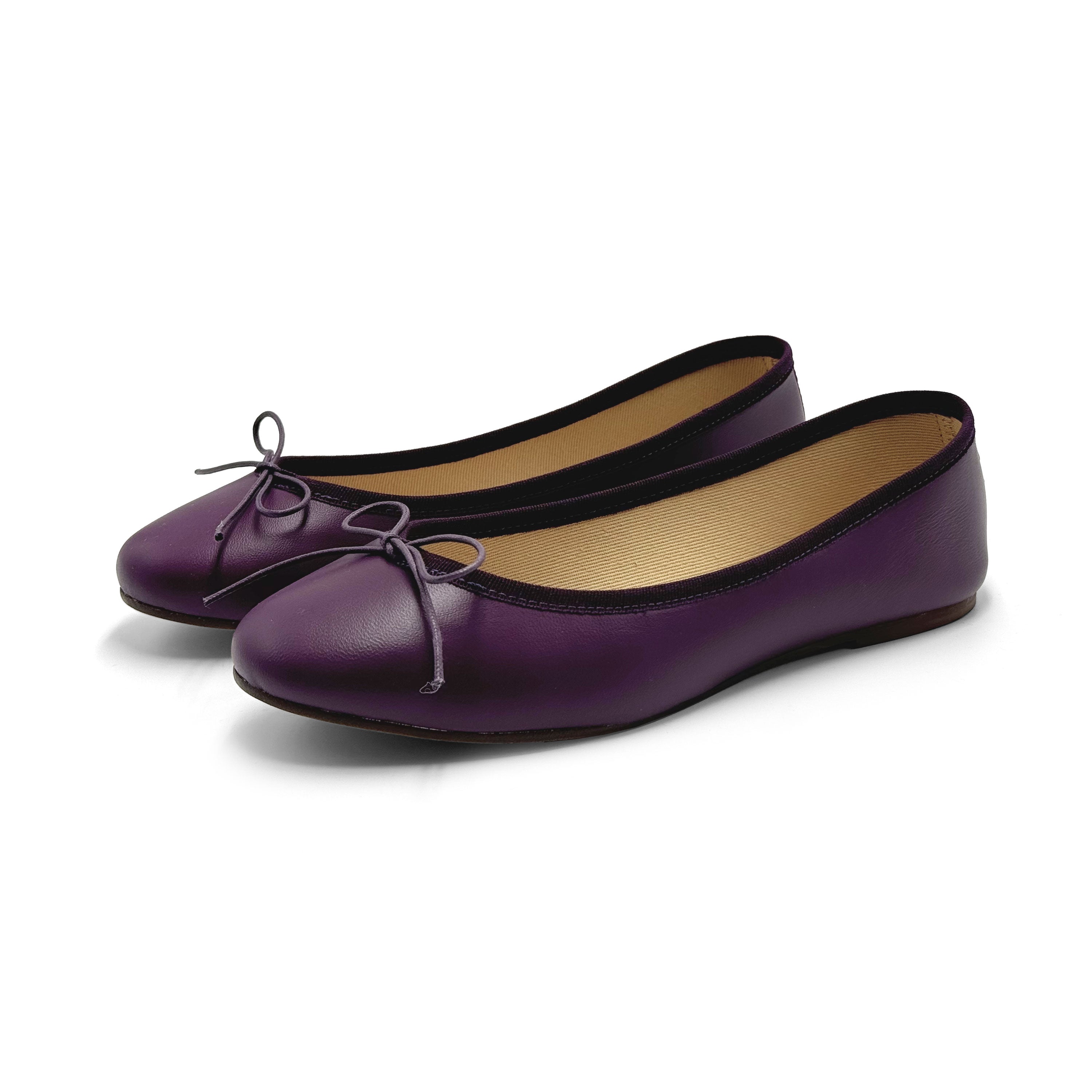 Ballerine in pelle viola