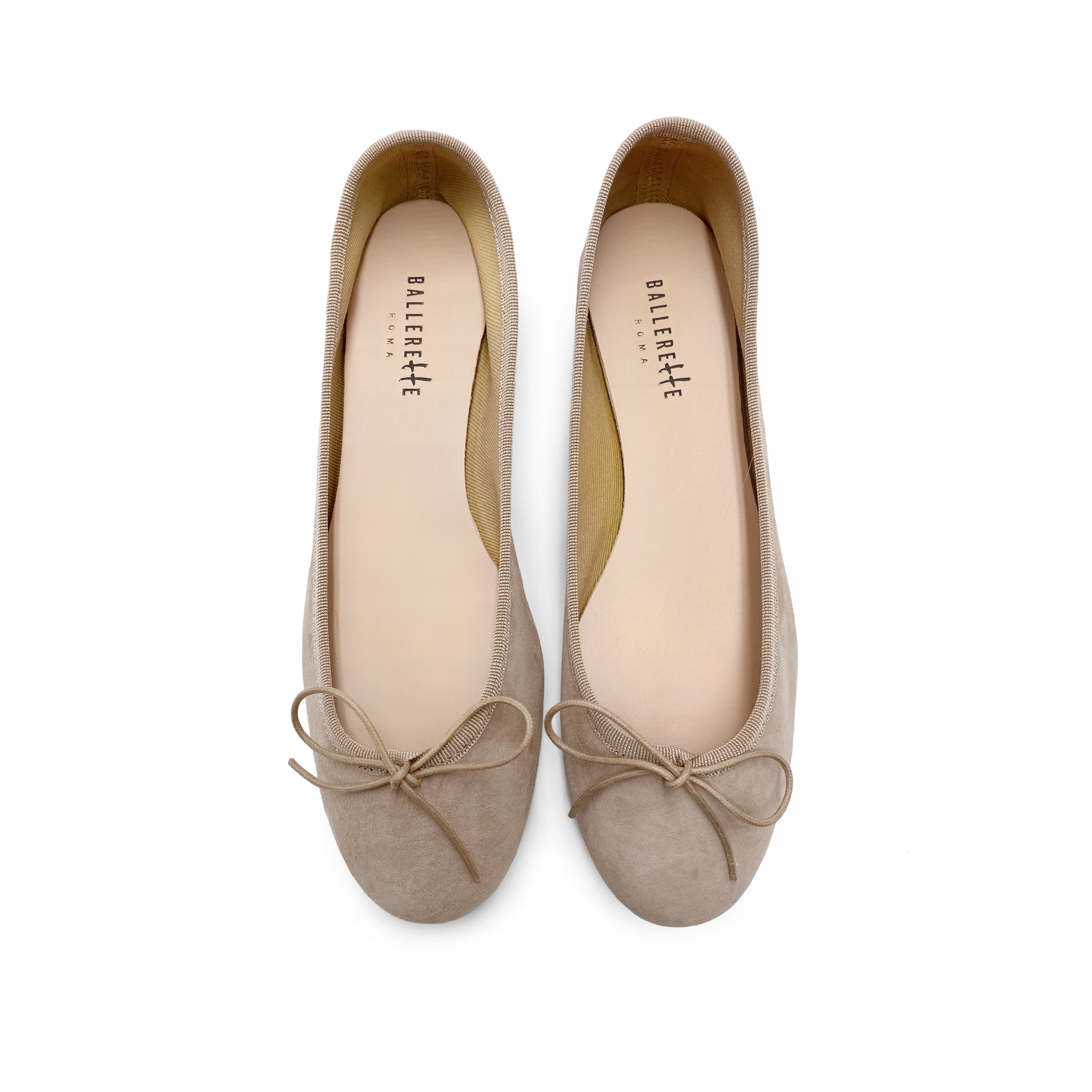 Dove gray suede ballet flats