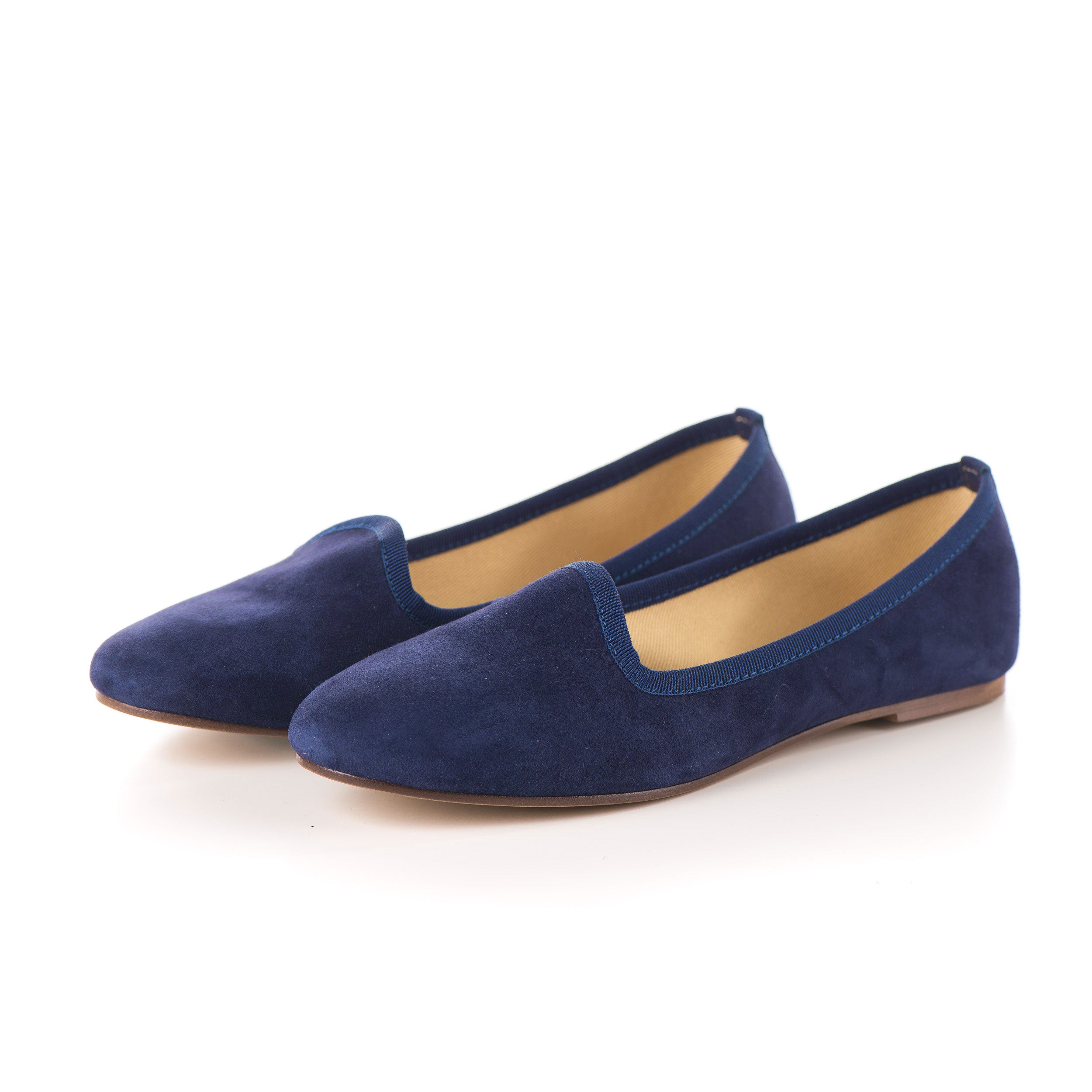 Slippers donna in camoscio blu