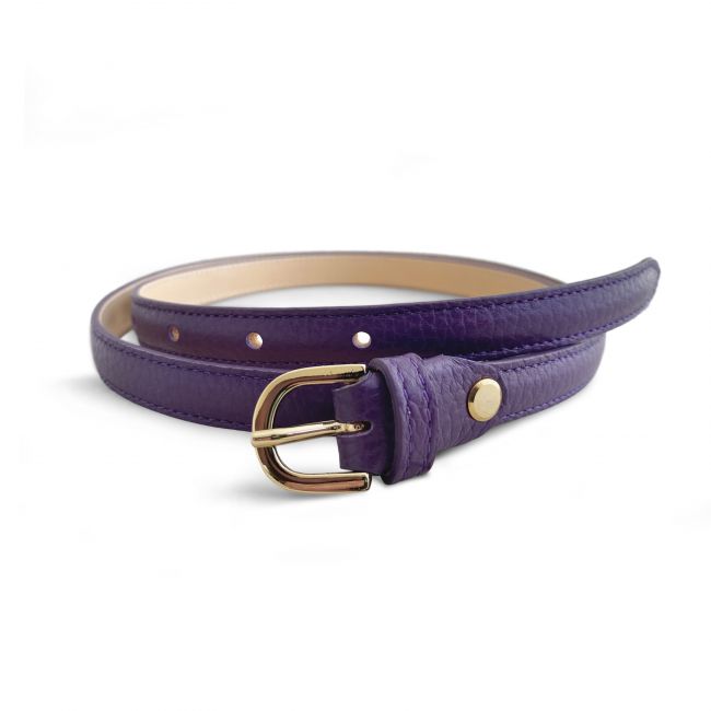 Purple leather women's belt - Ballerette