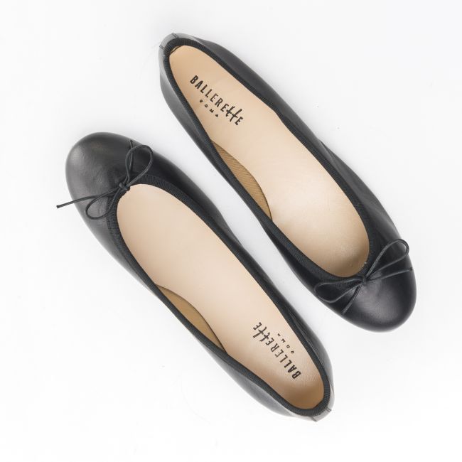 Women flat shoes, in leather, suede - Ballerette